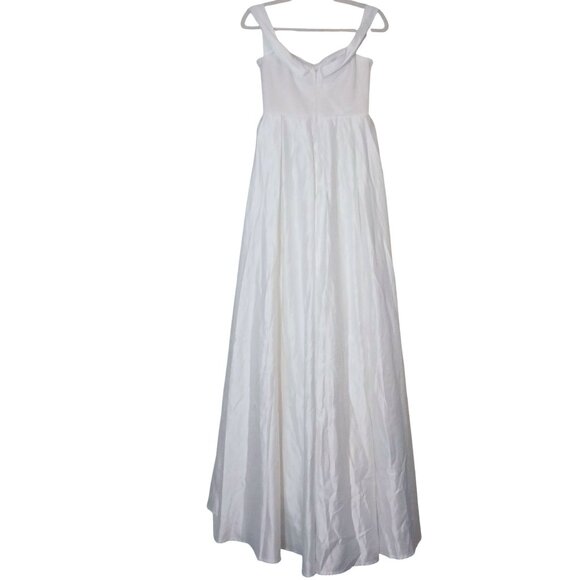 NEW Lulus Extraordinary Vow White Off-the-Shoulder Maxi Dress w/ Pockets Size S - Picture 8 of 15